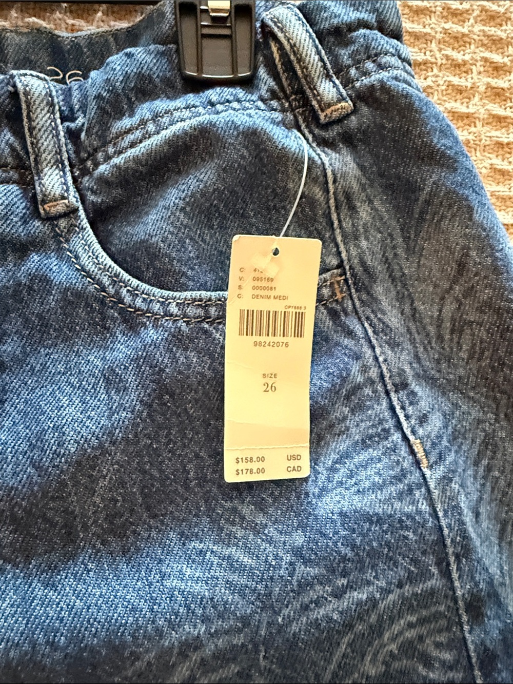 Anthropologie Blue Floral Wide-Leg Jeans - Picture 5 of 6